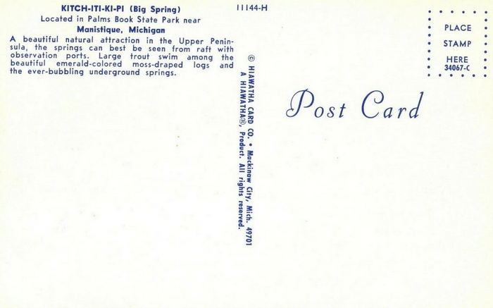 Kitch-iti-kipi - Postcard (newer photo)